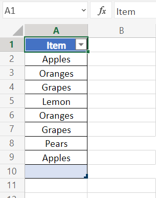 Simple functions Excel shortcut