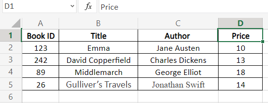 VLOOKUP example