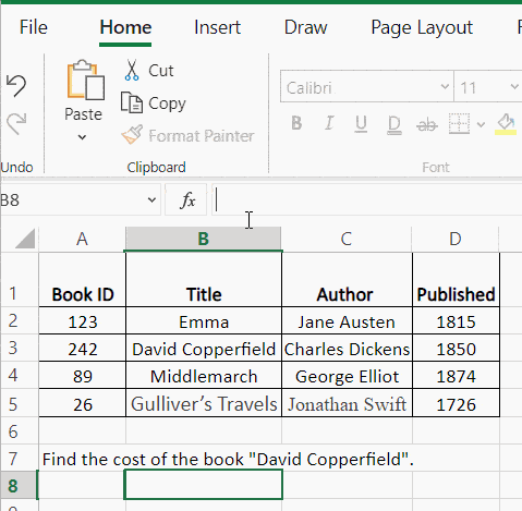 VLOOKUP in action
