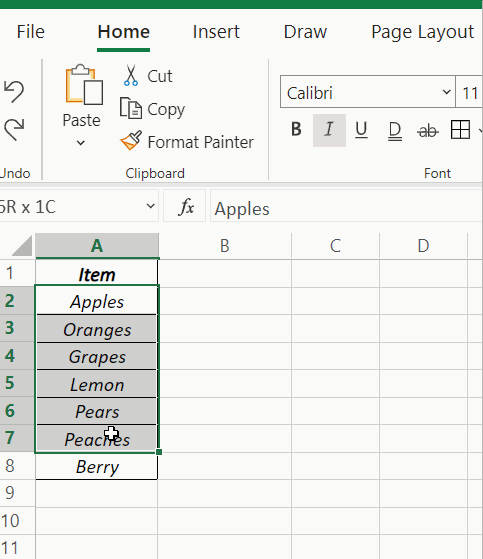 Duplicating cells Excel shortcut