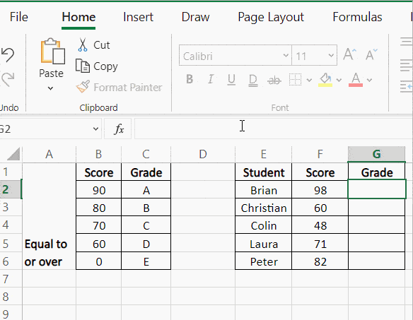 XLOOKUP exact formula