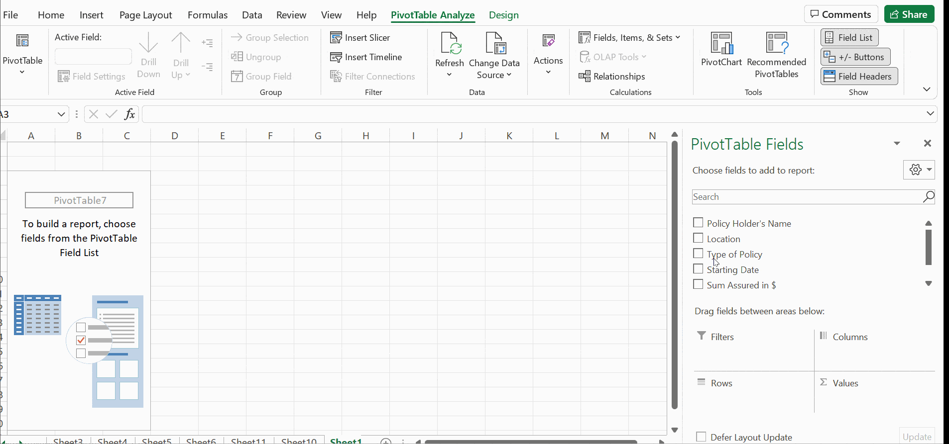 analyzing the pivot table analyzing the pivot table