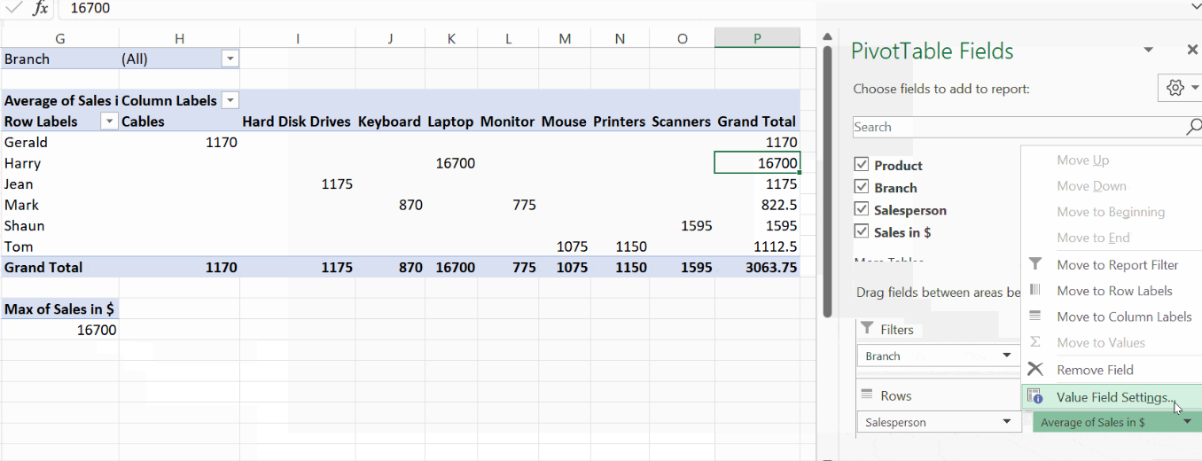 Value field settings Pivot Table Value field settings Pivot Table