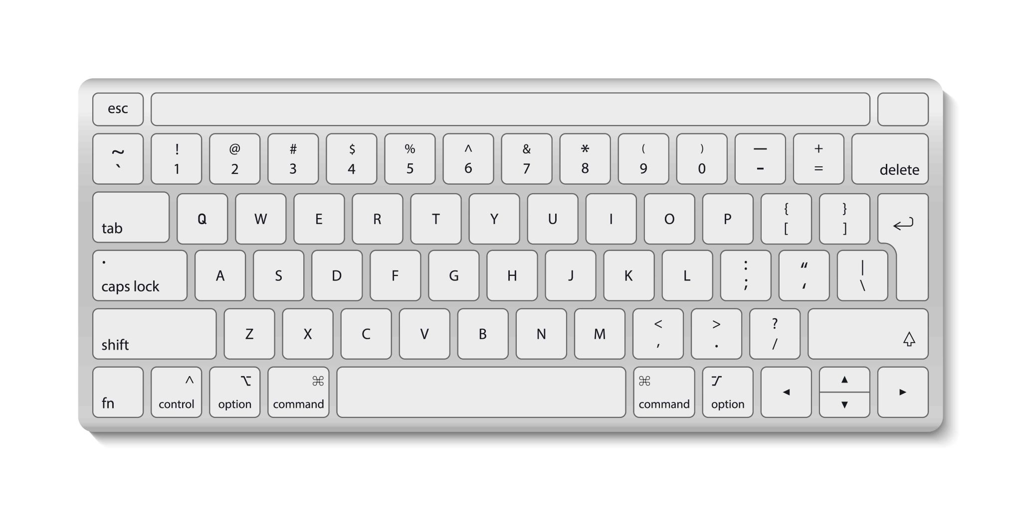 keyboard for proper typing position
