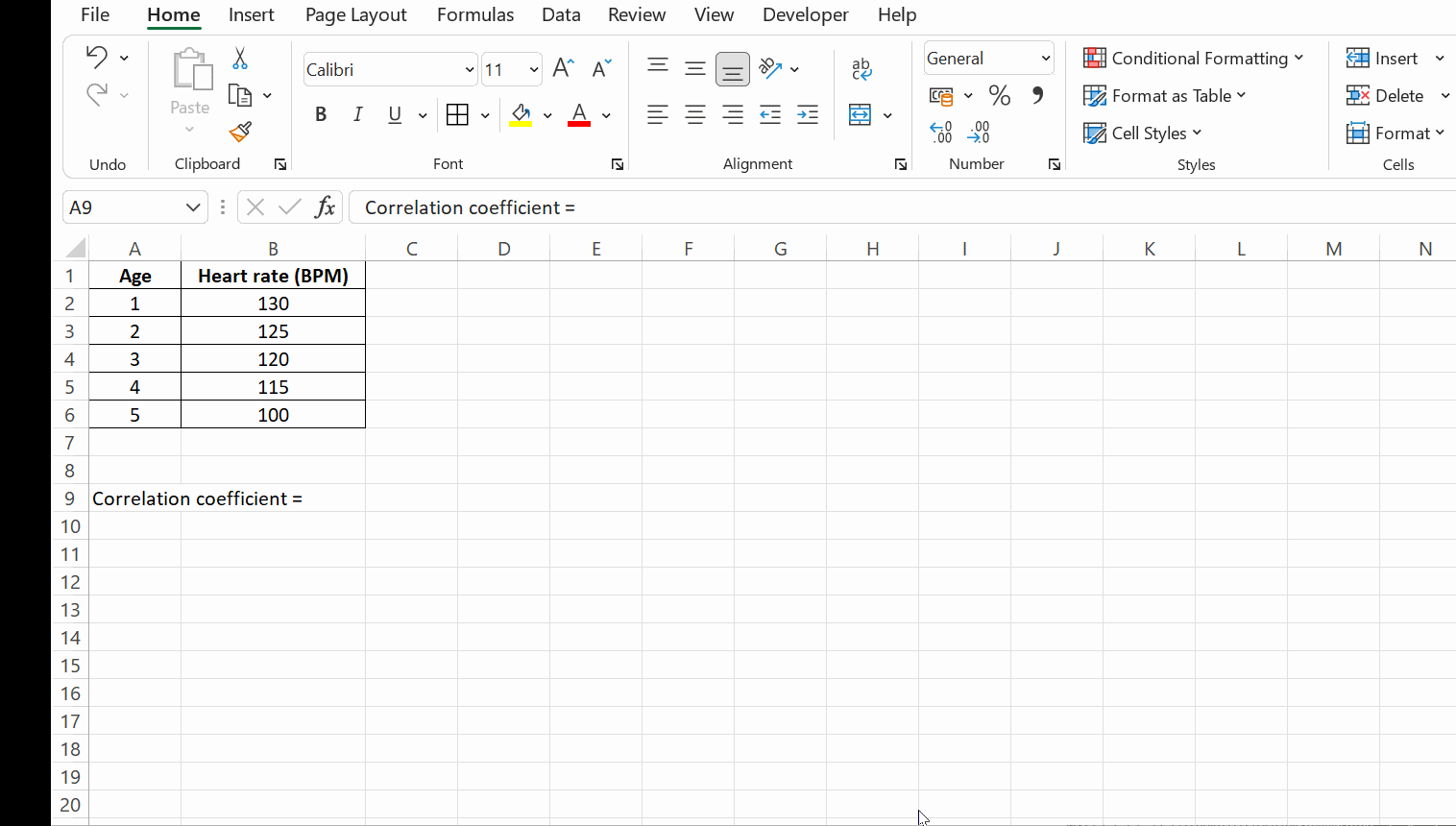 CORREL function CORREL function