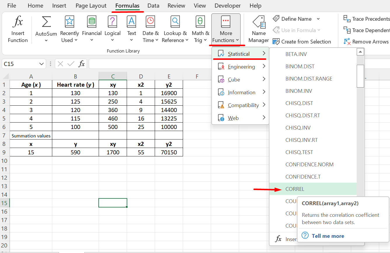 negative correlation in excel negative correlation in excel