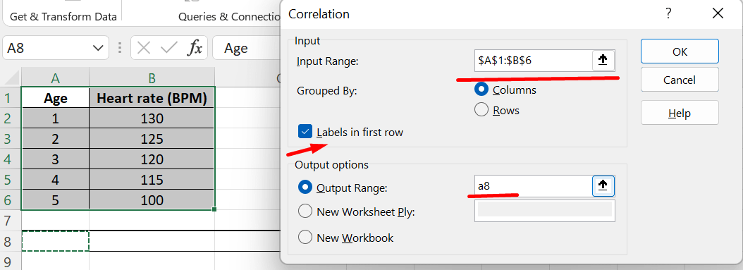 process of finding correlation in excel process of finding correlation in excel