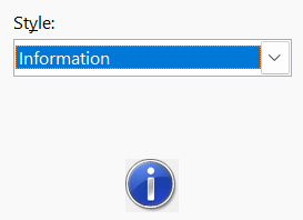 information error drop down list
