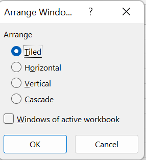 Excel arrange all feature