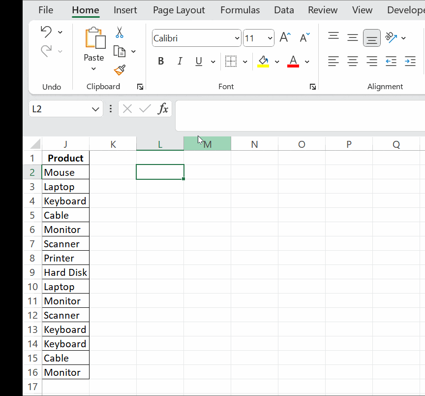 remove duplicates UNIQUE() formula excel