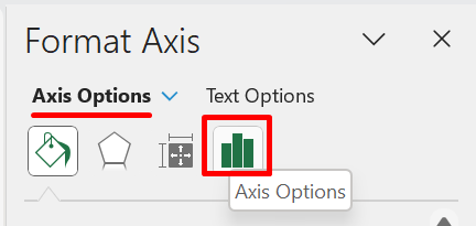 format axis options format axis options